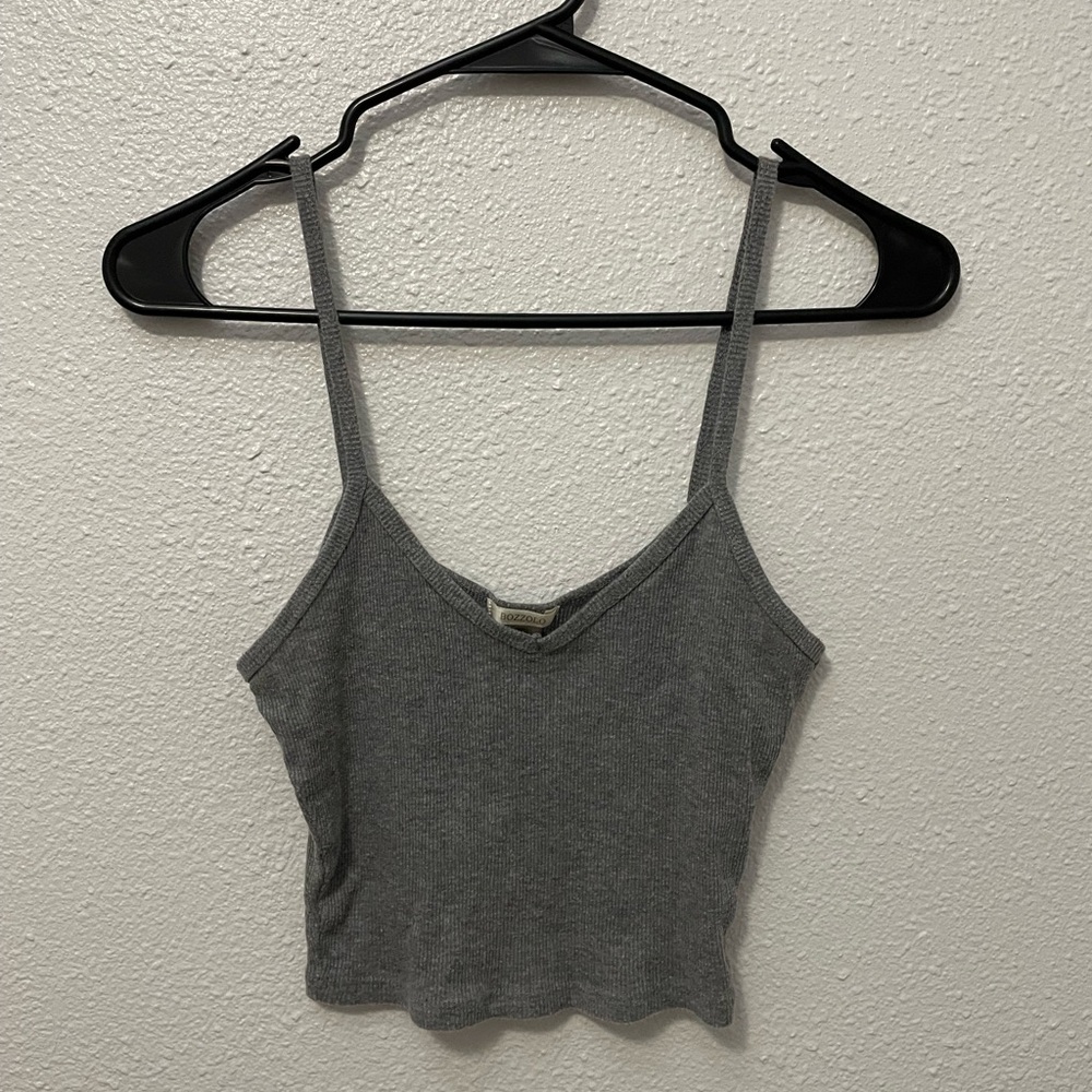 Grey Ribbed Tank